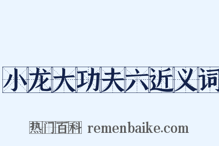 小龙大功夫六近义词是什么意思的图片